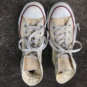 Cream High Top Converse